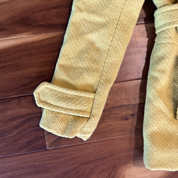 Lane Crawford Yellow Belted Peacoat size Medium - Picture 5 of 6
